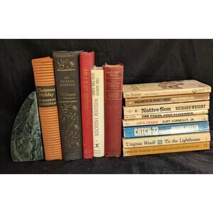 Vintage Classic Literature Book Lot – Camus, Vonnegut, Woolf, Steinbeck, Twain